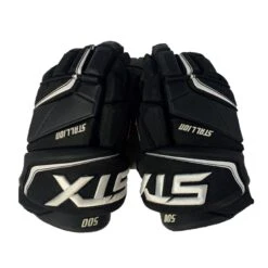 STX Stallion 500 Ice Hockey Gloves 13 STX Stallion 500 Ice Hockey Gloves -Hockey Stick Man Shop 500 black.white front