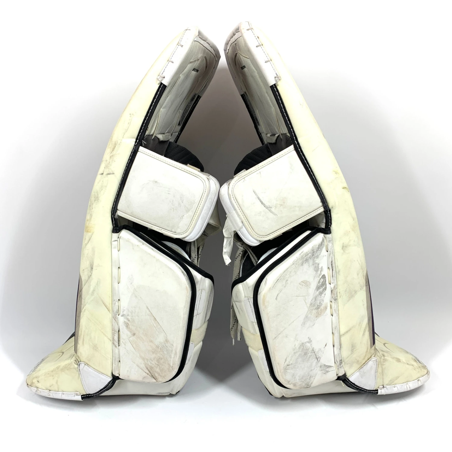 Bauer Supreme 2S Pro - Used Pro Stock Goalie Pads - (White/Black/Purple) 2 Bauer Supreme 2S Pro - Used Pro Stock Goalie Pads - (White/Black/Purple) - Image 2