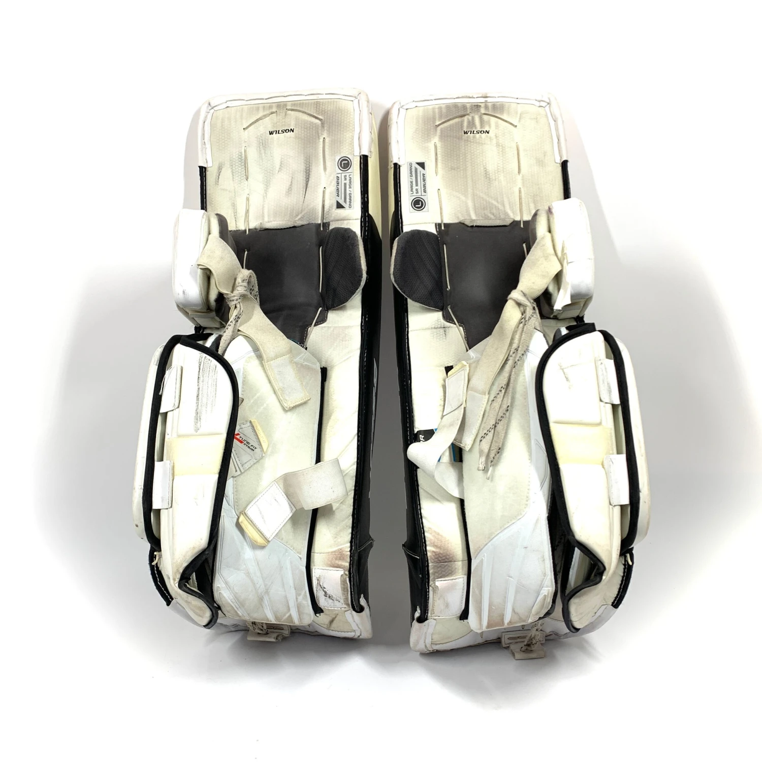 Bauer Supreme 2S Pro - Used Pro Stock Goalie Pads - (White/Black/Purple) 3 Bauer Supreme 2S Pro - Used Pro Stock Goalie Pads - (White/Black/Purple) - Image 3