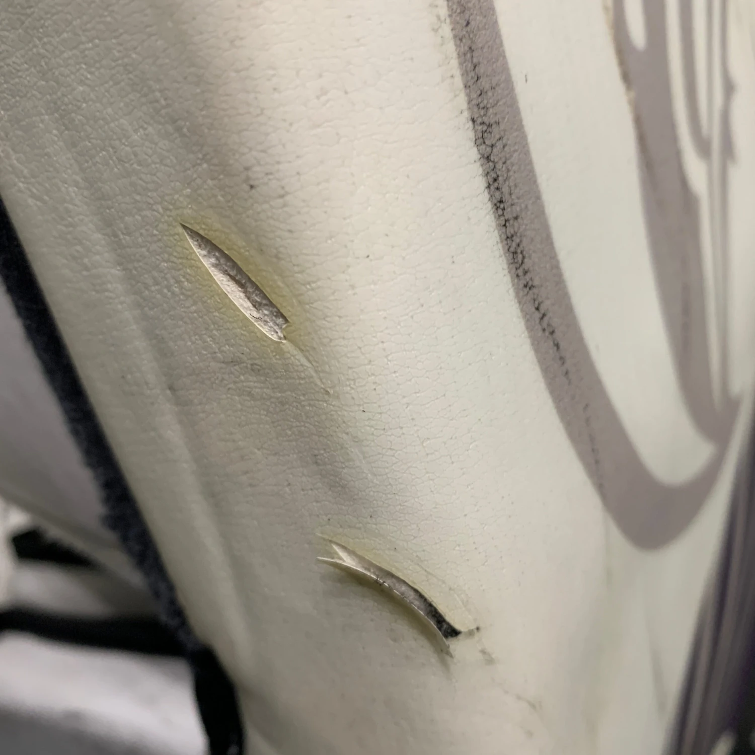 Bauer Supreme 2S Pro - Used Pro Stock Goalie Pads - (White/Black/Purple) 4 Bauer Supreme 2S Pro - Used Pro Stock Goalie Pads - (White/Black/Purple) - Image 4