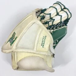 Vaughn V7 XF Carbon - Used Pro Stock Goalie Glove (White/Green/Gold) -Hockey Stick Man Shop Photo2023 04 26 65153PM