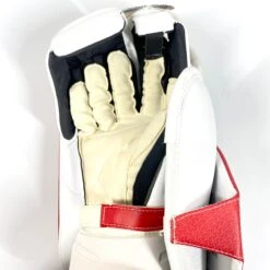 Bauer Supreme UltraSonic - New Pro Stock Goalie Blocker (White/Red/Yellow) 5 Bauer Supreme UltraSonic - New Pro Stock Goalie Blocker (White/Red/Yellow) -Hockey Stick Man Shop Photo2023 04 27 20648PM a9566020 1d42 4b6a 88ad fc3be60e3114