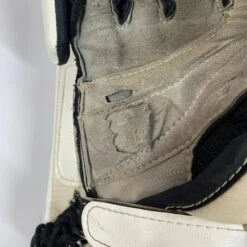 Bauer CCM Premier Pro - Used Pro Stock Goalie Blocker (White/Yellow/Black) -Hockey Stick Man Shop Photo2023 04 27 34918PM