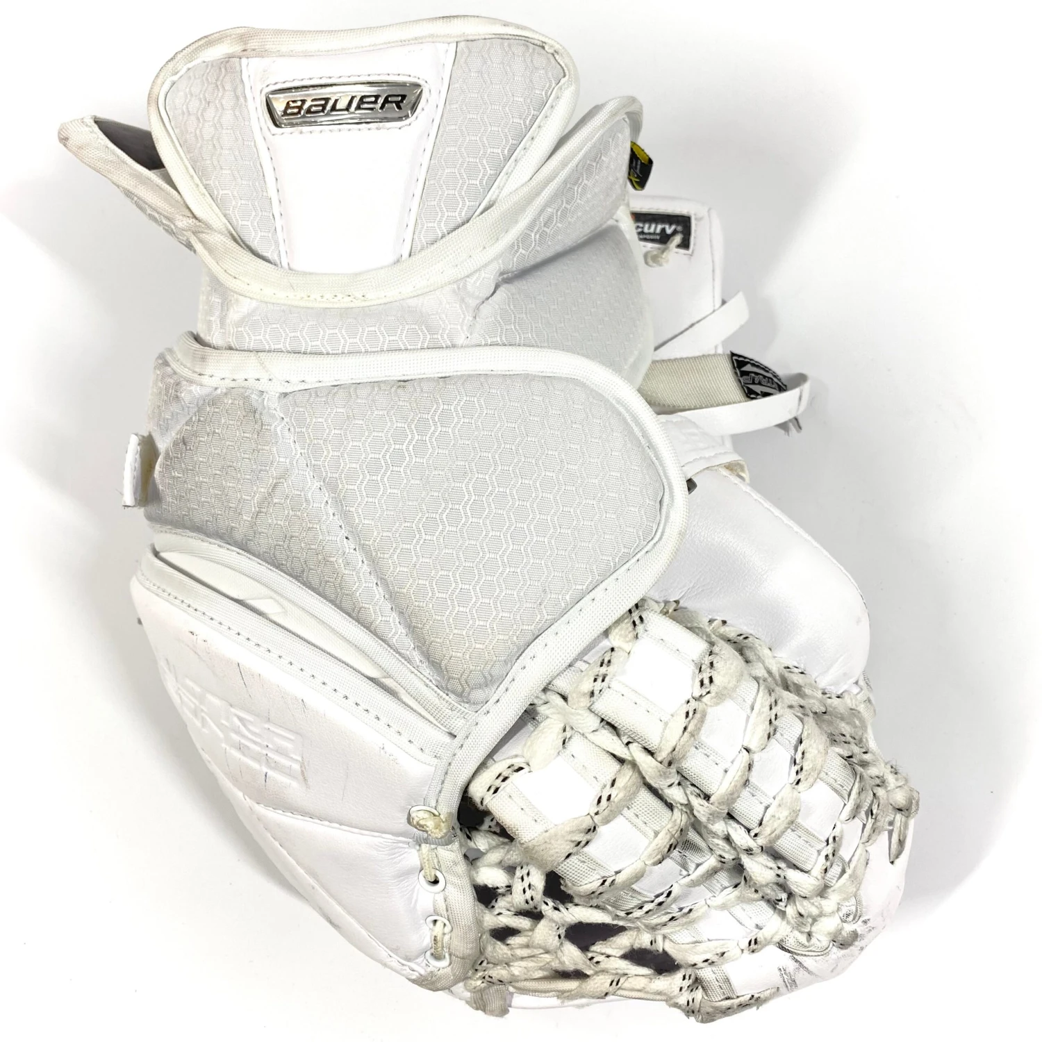 Bauer Supreme UltraSonic - Used Pro Stock Full Right Goalie Glove (White) 3 Bauer Supreme UltraSonic - Used Pro Stock Full Right Goalie Glove (White) - Image 3
