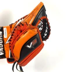 Vaughn Velocity V9 - Used Pro Stock Goalie Glove (Orange/Black/White) -Hockey Stick Man Shop Photo2023 05 02 41514PM
