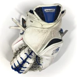 Bauer Supreme 2S Pro - Used Pro Stock Goalie Glove (White/Red/Blue) 6 Bauer Supreme 2S Pro - Used Pro Stock Goalie Glove (White/Red/Blue) -Hockey Stick Man Shop Photo2023 05 02 50010PM