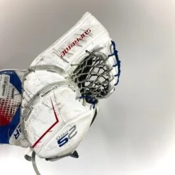 Bauer Supreme 2S Pro - Used Pro Stock Goalie Glove (White/Red/Blue) 7 Bauer Supreme 2S Pro - Used Pro Stock Goalie Glove (White/Red/Blue) -Hockey Stick Man Shop Photo2023 05 02 50521PM