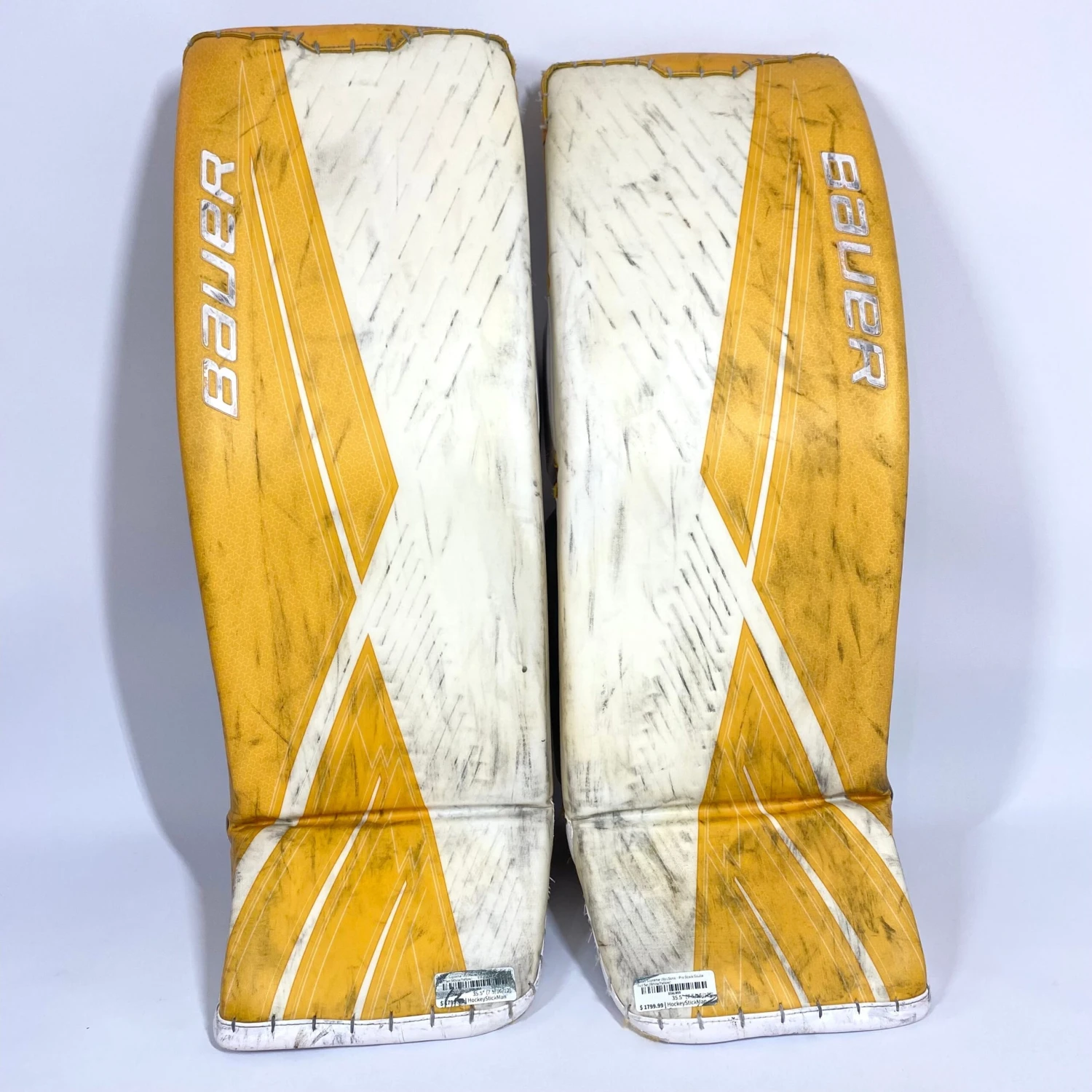 Bauer Supreme UltraSonic - Used Pro Stock Goalie Full Set (White/Yellow) 2 Bauer Supreme UltraSonic - Used Pro Stock Goalie Full Set (White/Yellow) - Image 2