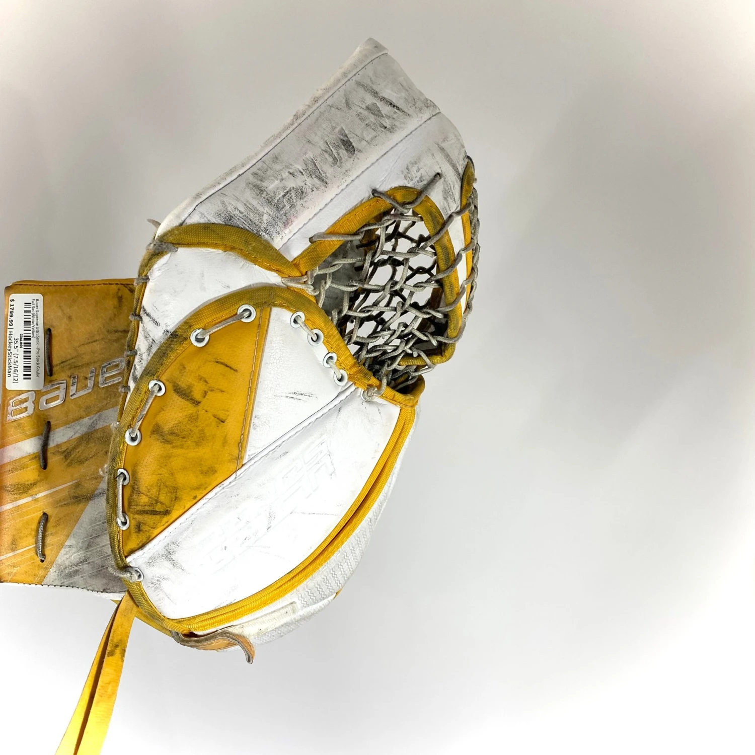 Bauer Supreme UltraSonic - Used Pro Stock Goalie Full Set (White/Yellow) 10 Bauer Supreme UltraSonic - Used Pro Stock Goalie Full Set (White/Yellow) - Image 10