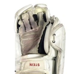 Bauer Vaughn Velocity V9 - Used Pro Stock Goalie Blocker (White/Red/Yellow) 5 Bauer Vaughn Velocity V9 - Used Pro Stock Goalie Blocker (White/Red/Yellow) -Hockey Stick Man Shop Photo2023 05 04 35705PM