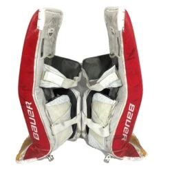 Bauer Supreme Ultrasonic - Used Pro Stock Goalie Pad Set (White/Red/Yellow) 7 Bauer Supreme Ultrasonic - Used Pro Stock Goalie Pad Set (White/Red/Yellow) -Hockey Stick Man Shop Photo2023 05 04 40940PM