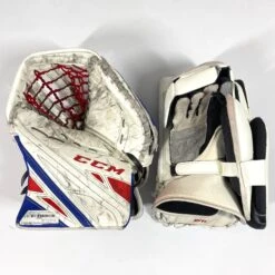CCM Extreme Flex IV - Used Pro Stock Goalie Pads - Full Set (White/Blue/Red) 16 CCM Extreme Flex IV - Used Pro Stock Goalie Pads - Full Set (White/Blue/Red) -Hockey Stick Man Shop Photo2023 05 04 43552PM