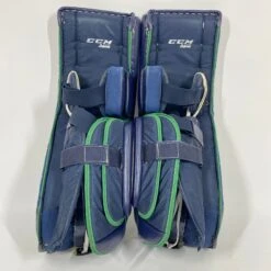 CCM Premier II - Used Pro Stock Senior Goalie Pads (Navy/Gold) -Hockey Stick Man Shop Photo2023 05 24 120301PM