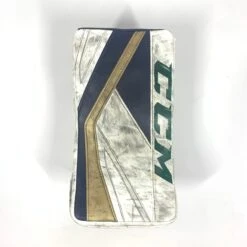Used CCM Premier II - Pro Stock Goalie Blocker (White/Gold/Navy)