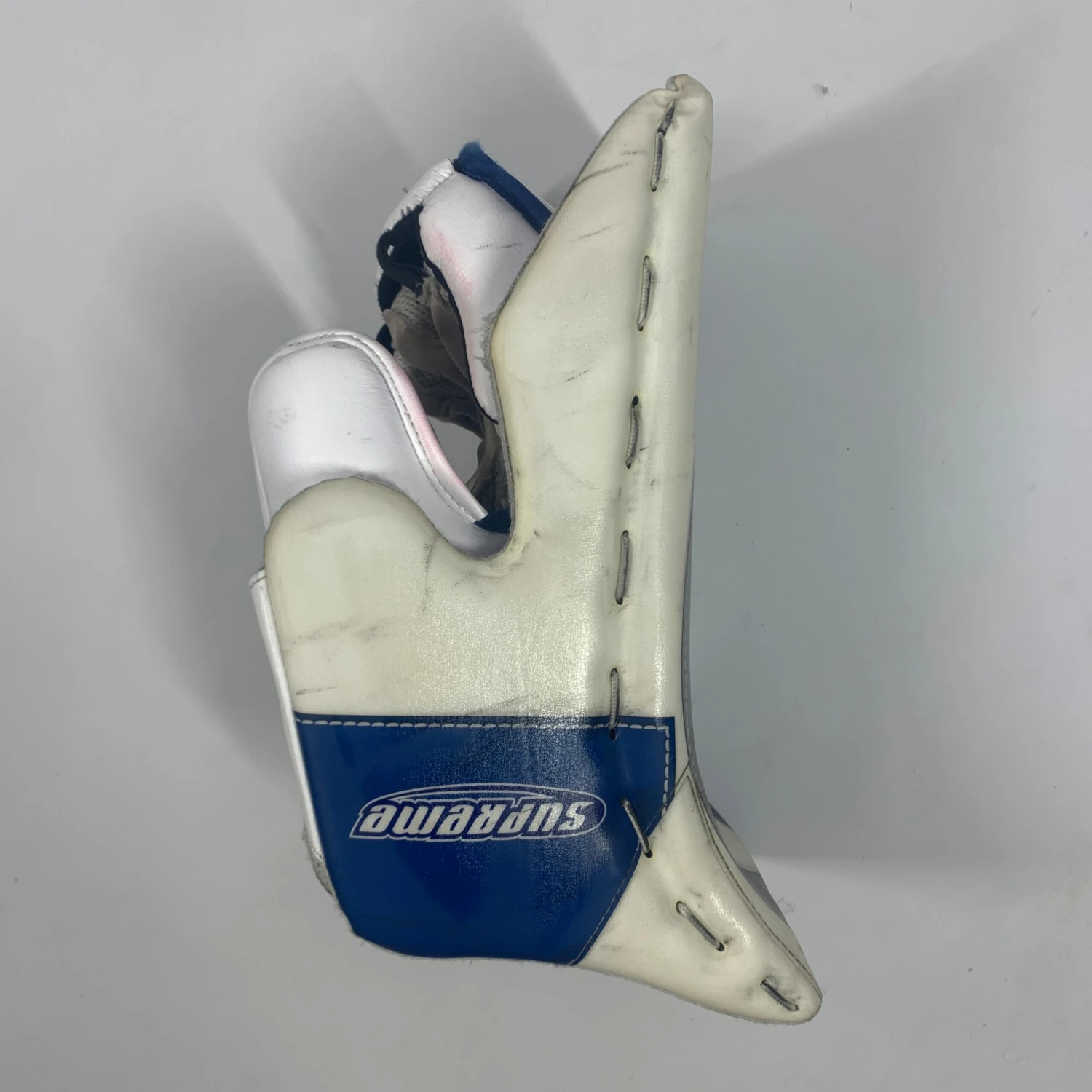 Used Bauer Supreme Ultrasonic - Pro Stock Goalie Blocker (Blue) 2 Used Bauer Supreme Ultrasonic - Pro Stock Goalie Blocker (Blue) - Image 2