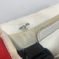 CCM Extreme Flex 6 - Used NHL Pro Stock Goalie Blocker (Red/Yellow) 7 CCM Extreme Flex 6 - Used NHL Pro Stock Goalie Blocker (Red/Yellow) -Hockey Stick Man Shop Photo2023 06 06 70352PM