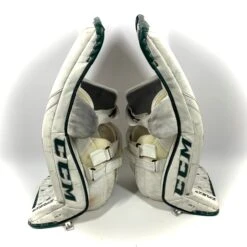 CCM Extreme Flex 5 - Used Pro Stock Goalie Pads (White/Green) 9 CCM Extreme Flex 5 - Used Pro Stock Goalie Pads (White/Green) -Hockey Stick Man Shop Photo2023 06 12 61827PM