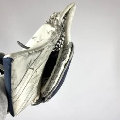 CCM Extreme Flex 5 - Used Pro Stock Goalie Glove (White/Gold/Navy) -Hockey Stick Man Shop Photo2023 06 15 25449PM