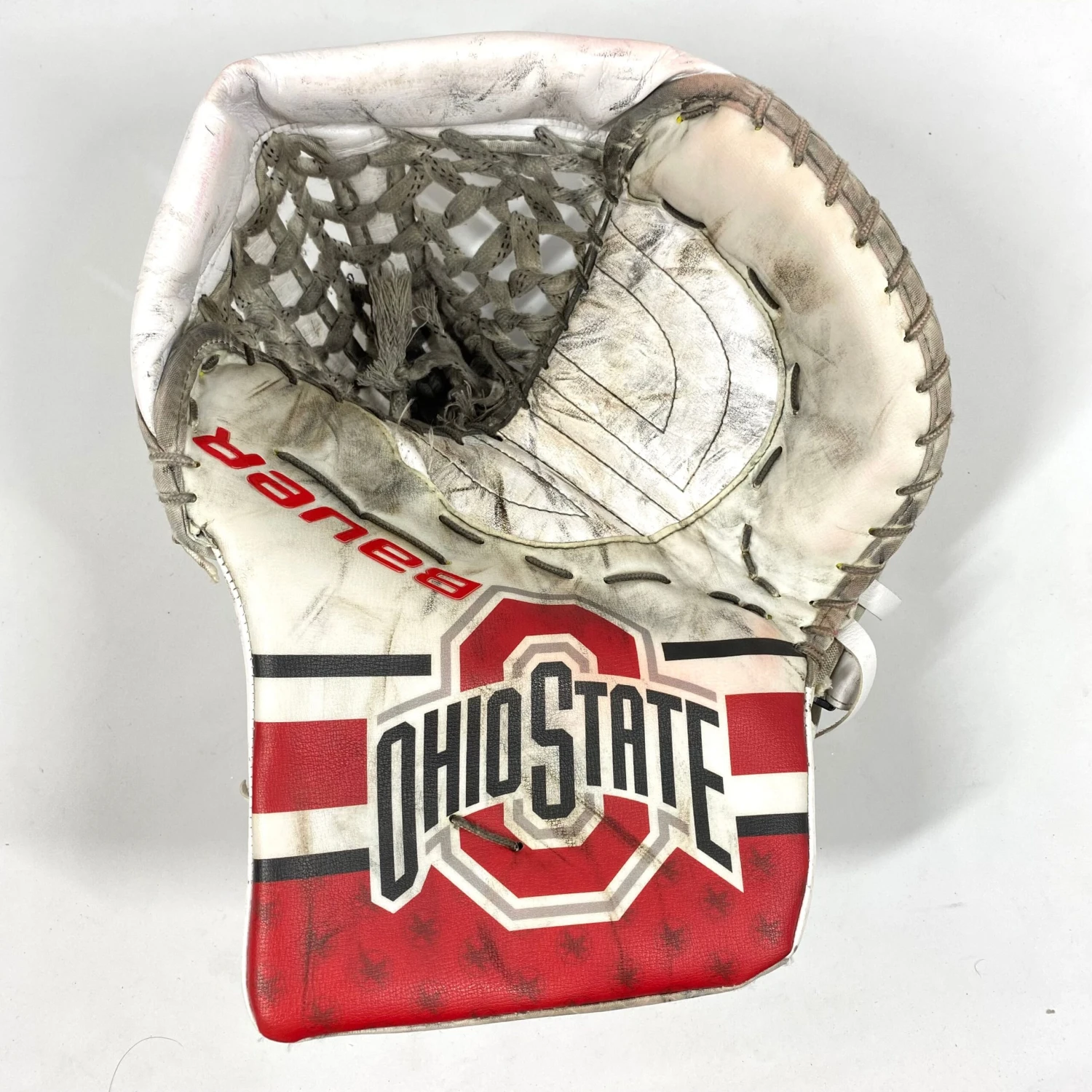 Bauer Vapor 2X Pro - Used Pro Stock Goalie Glove (Red/White) 1 Bauer Vapor 2X Pro - Used Pro Stock Goalie Glove (Red/White)