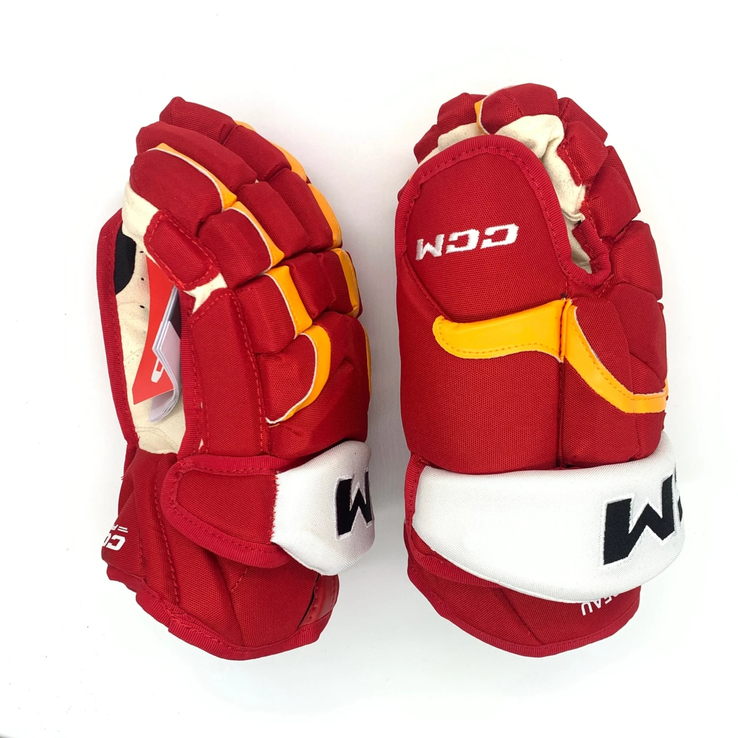CCM HG12 - NHL Pro Stock Glove - Johnathan Huberdeau (Red/Yellow/White) 3 CCM HG12 - NHL Pro Stock Glove - Johnathan Huberdeau (Red/Yellow/White) - Image 3