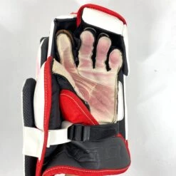 CCM Extreme Flex 5 - Used Pro Stock Senior Goalie Full Set - Full Right (White/Black/Red/Yellow) -Hockey Stick Man Shop Photo2023 07 28 101436AM