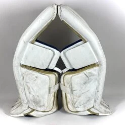 CCM Premier II - NCAA Pro Stock Full Goalie Set (White/Gold/Blue) -Hockey Stick Man Shop Photo2023 08 16 121019PM