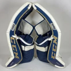 CCM Premier II - NCAA Pro Stock Full Goalie Set (White/Gold/Blue) -Hockey Stick Man Shop Photo2023 08 16 121109PM