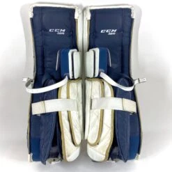 CCM Premier II - NCAA Pro Stock Full Goalie Set (White/Gold/Blue) -Hockey Stick Man Shop Photo2023 08 16 121202PM