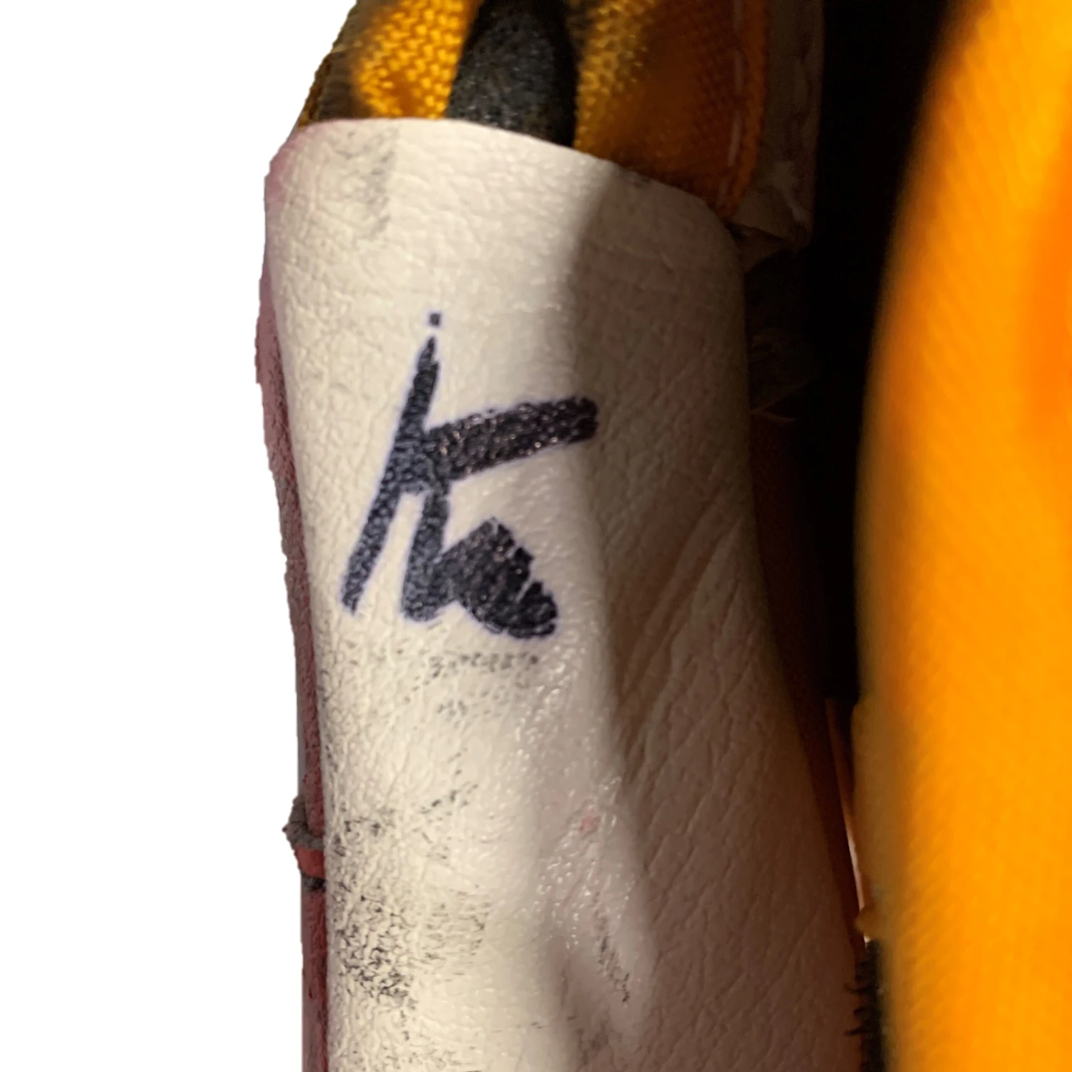 CCM Extreme Flex 5 - Used Pro Stock Goalie Glove - (Red/Yellow/White) 5 CCM Extreme Flex 5 - Used Pro Stock Goalie Glove - (Red/Yellow/White) - Image 5