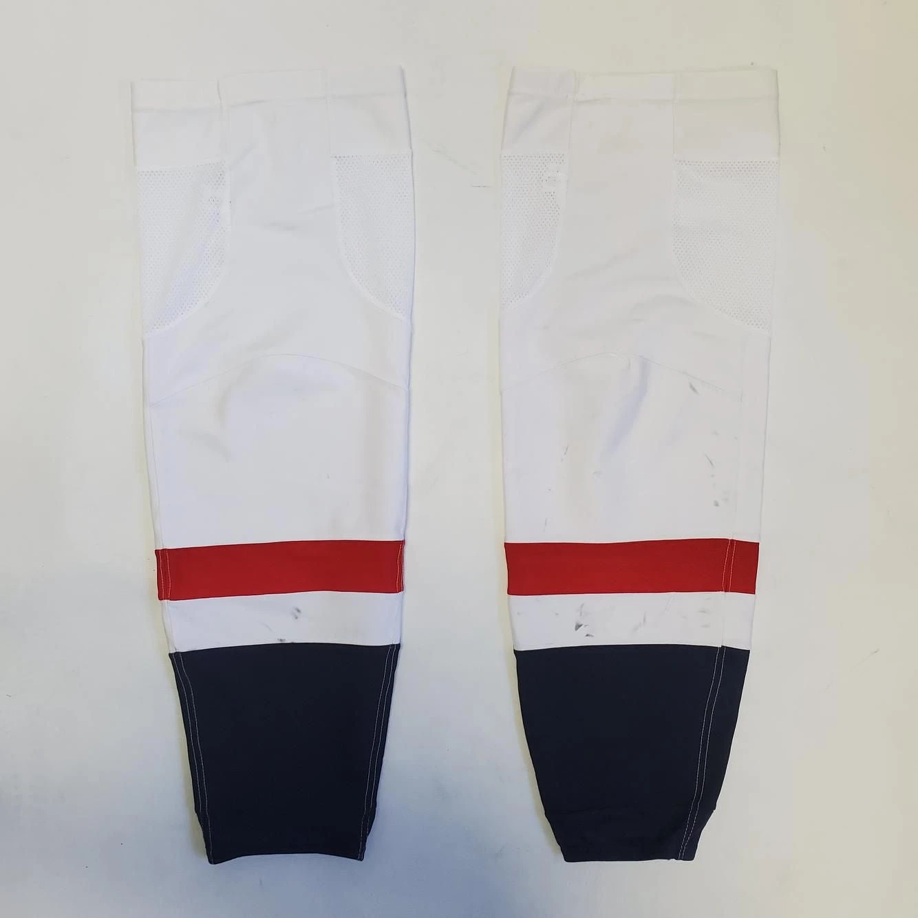 NHL Pro Stock Adidas Hockey Socks - Washington Capitals (White) 2 NHL Pro Stock Adidas Hockey Socks - Washington Capitals (White) - Image 2